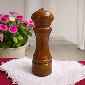 Vintage Mr. Dudley Solid Wood Salt Shaker